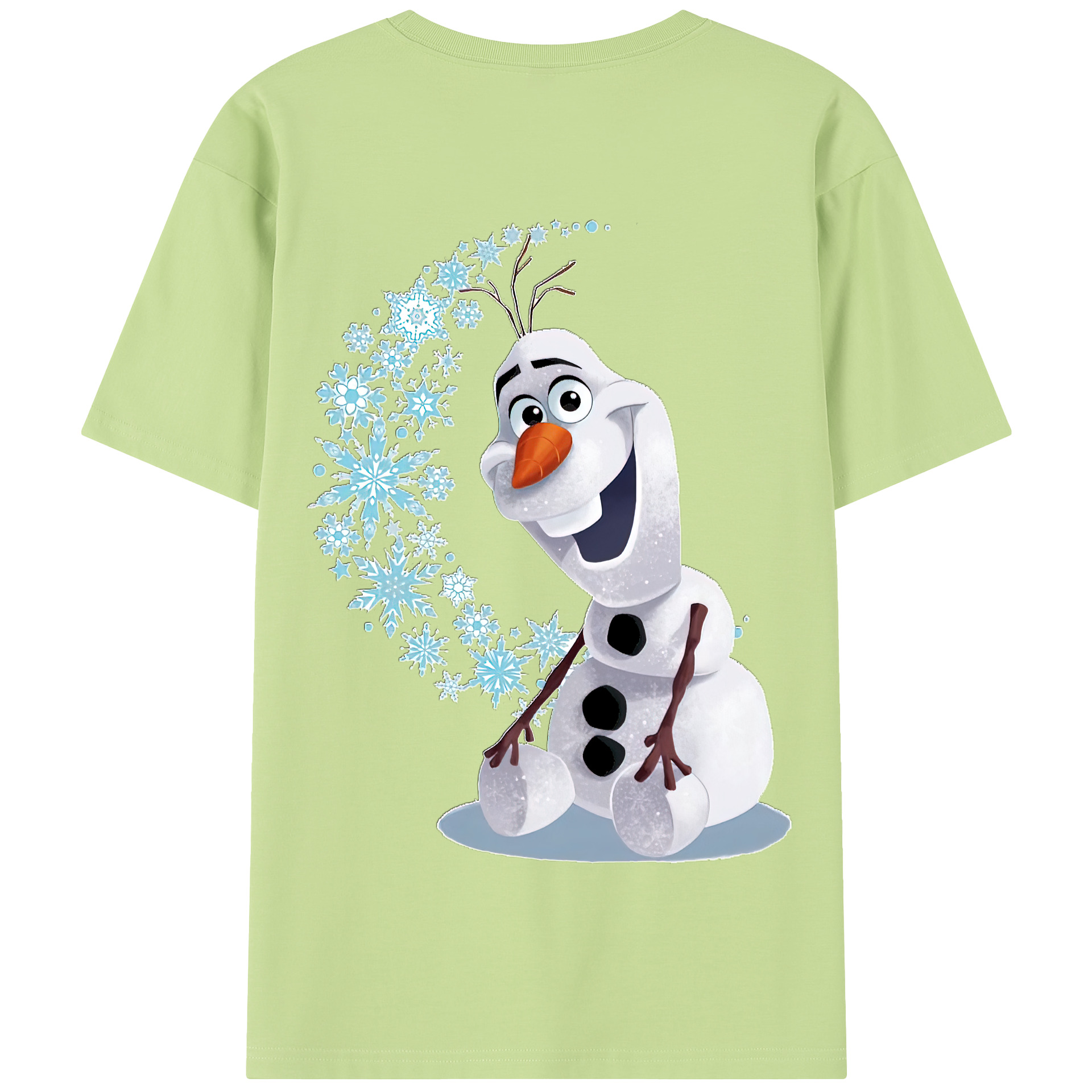 （画像用） アナと雪の女王 アンナ エルサ Frozen Anna Elsa 綿100％半袖Tシャツ（背面プリント）